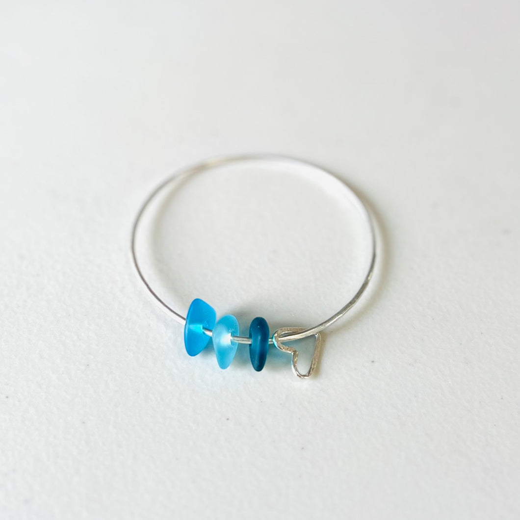 RTS - Triple Sea Glass Bangle