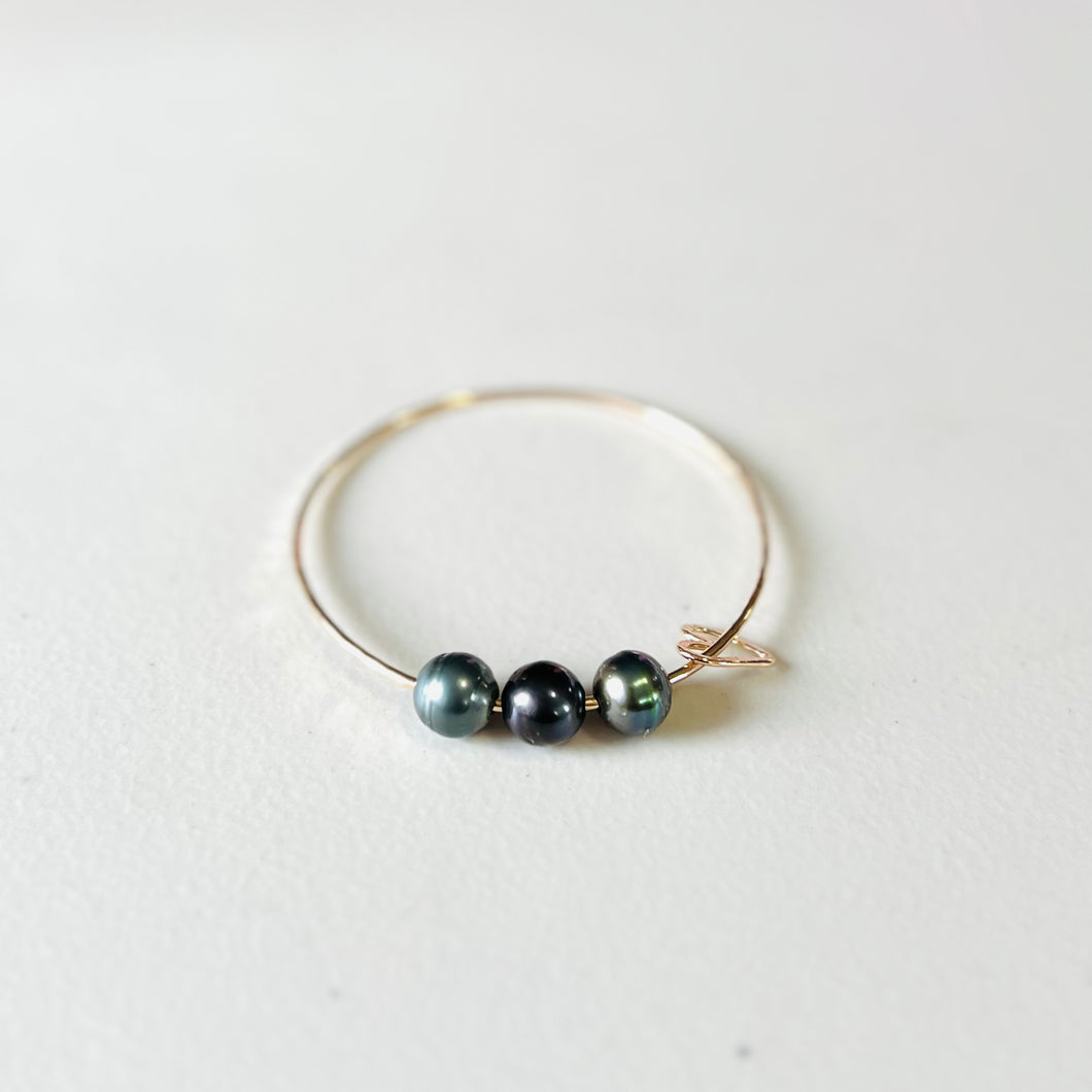 RTS - Triple Tahitian Pearl Bangle