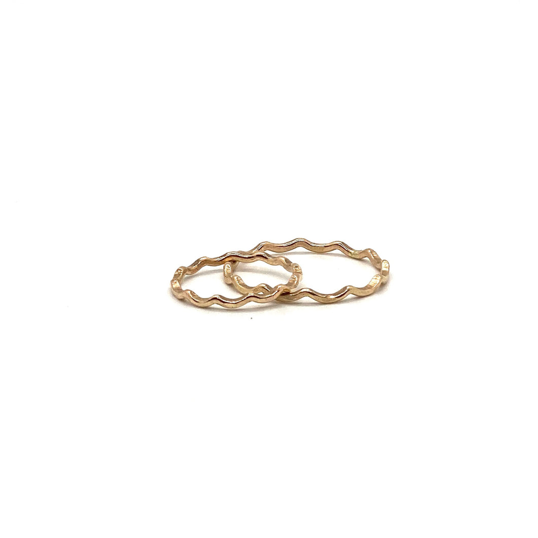 Aqua Wavy Ring