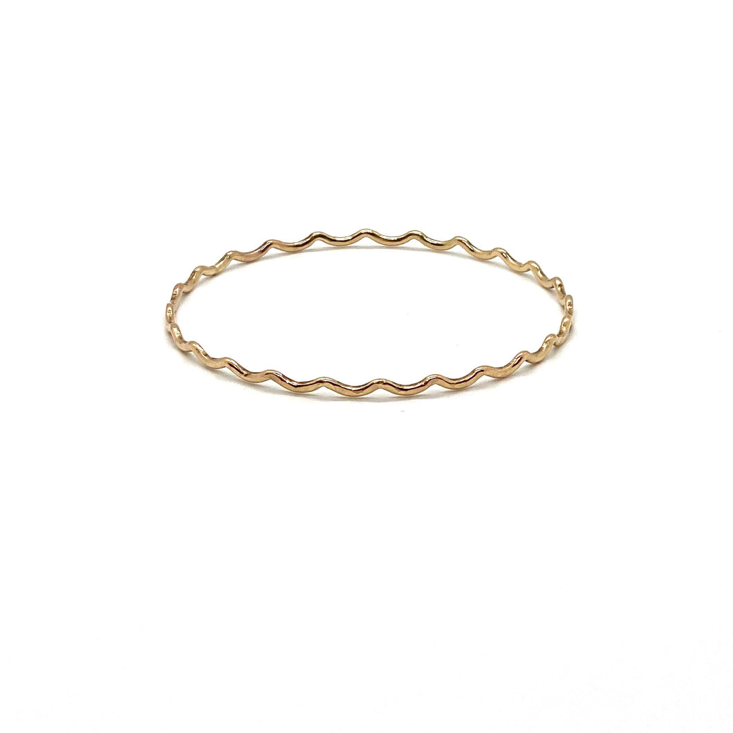 Aqua (Small) Wavy Bangle