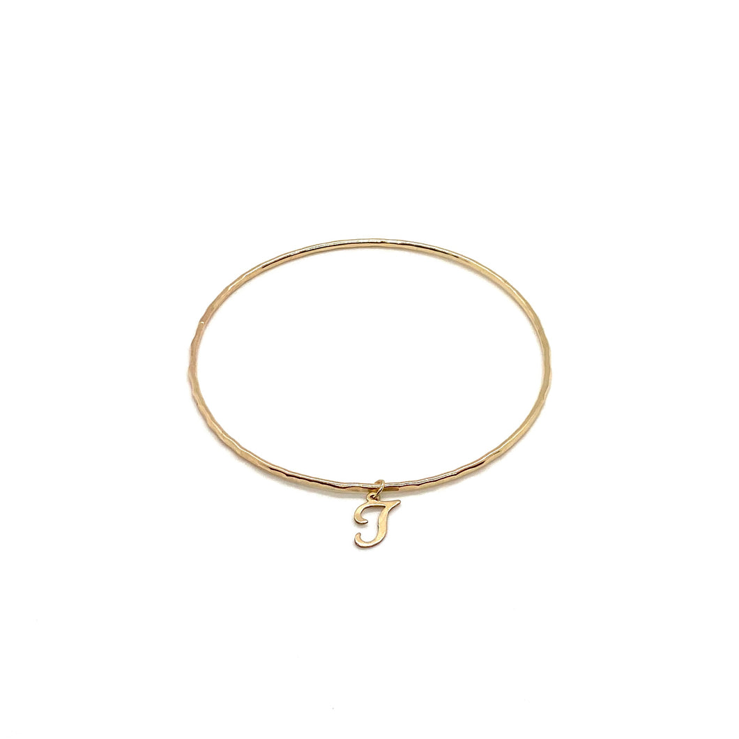 Initial Charm Bangle