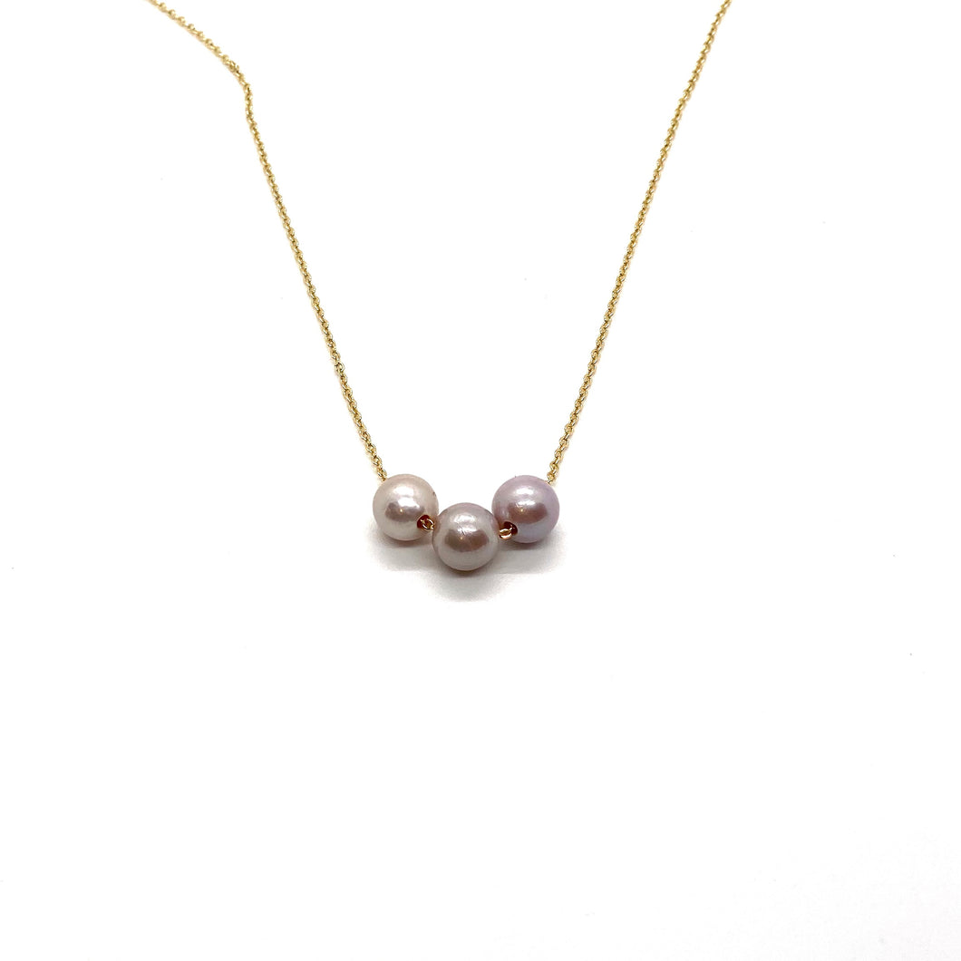 Triple Edison Pearl Necklace