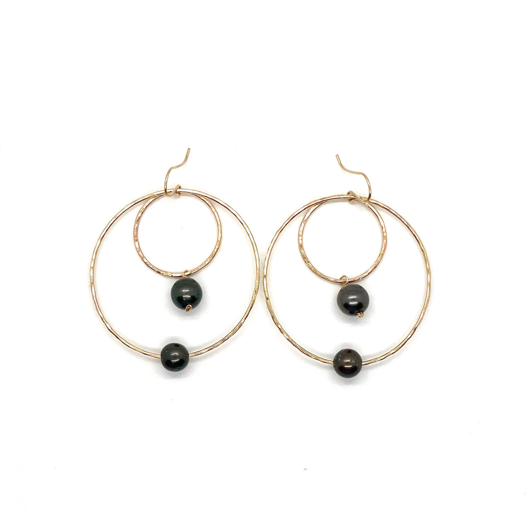 Tahitian Pearl Mahina Hoops