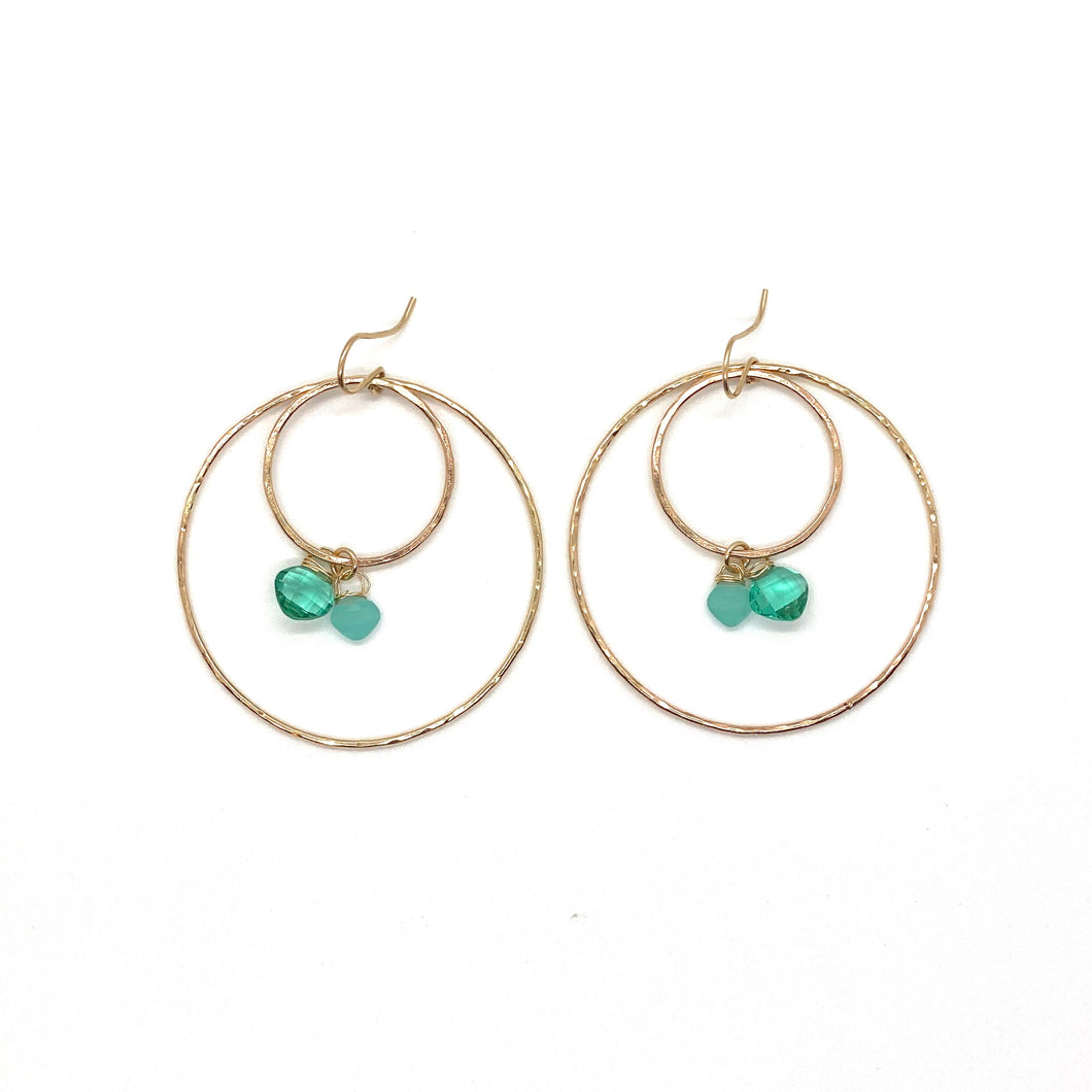 Double Aqua Mahina Hoops