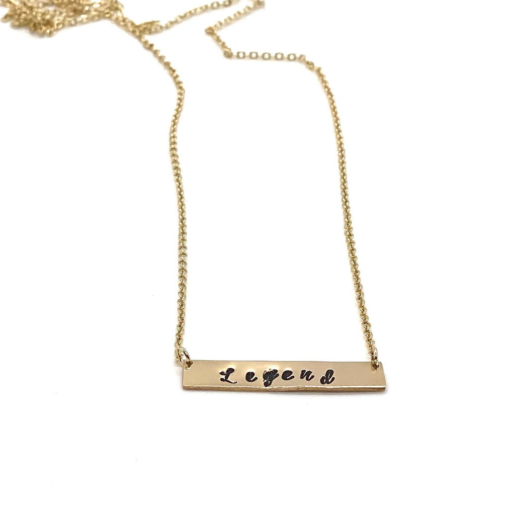 Horizontal Nameplate Necklace