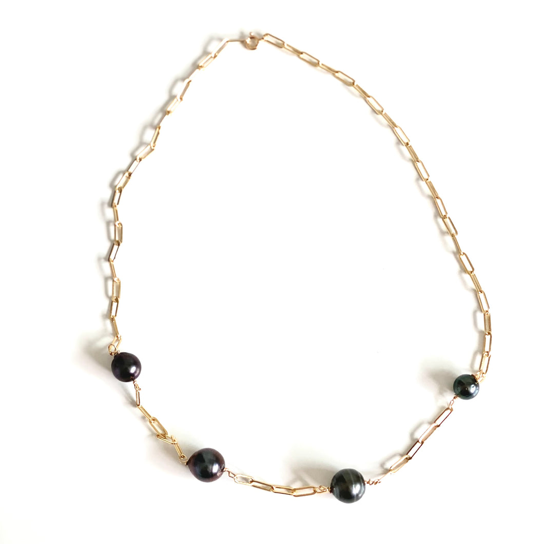 Tahitian Pearl Link Necklace