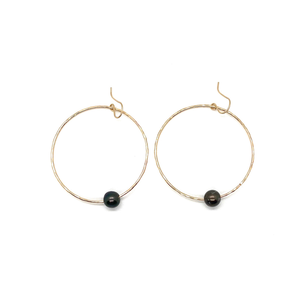 Tahitian Pearl Luscious Hoops