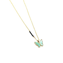 Load image into Gallery viewer, Aqua Butterfly Necklace
